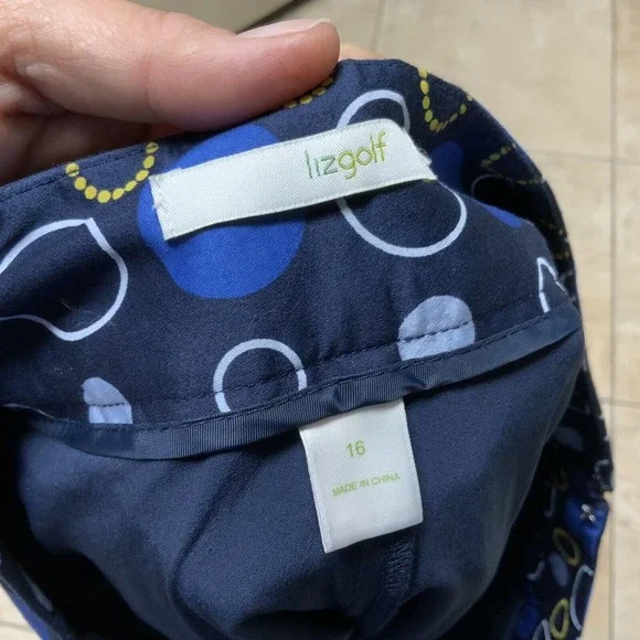 Liz Golf Pleated Skort Womens Size 16 Lined Side Zip Stretch Athletic Blue - Picture 10 of 12